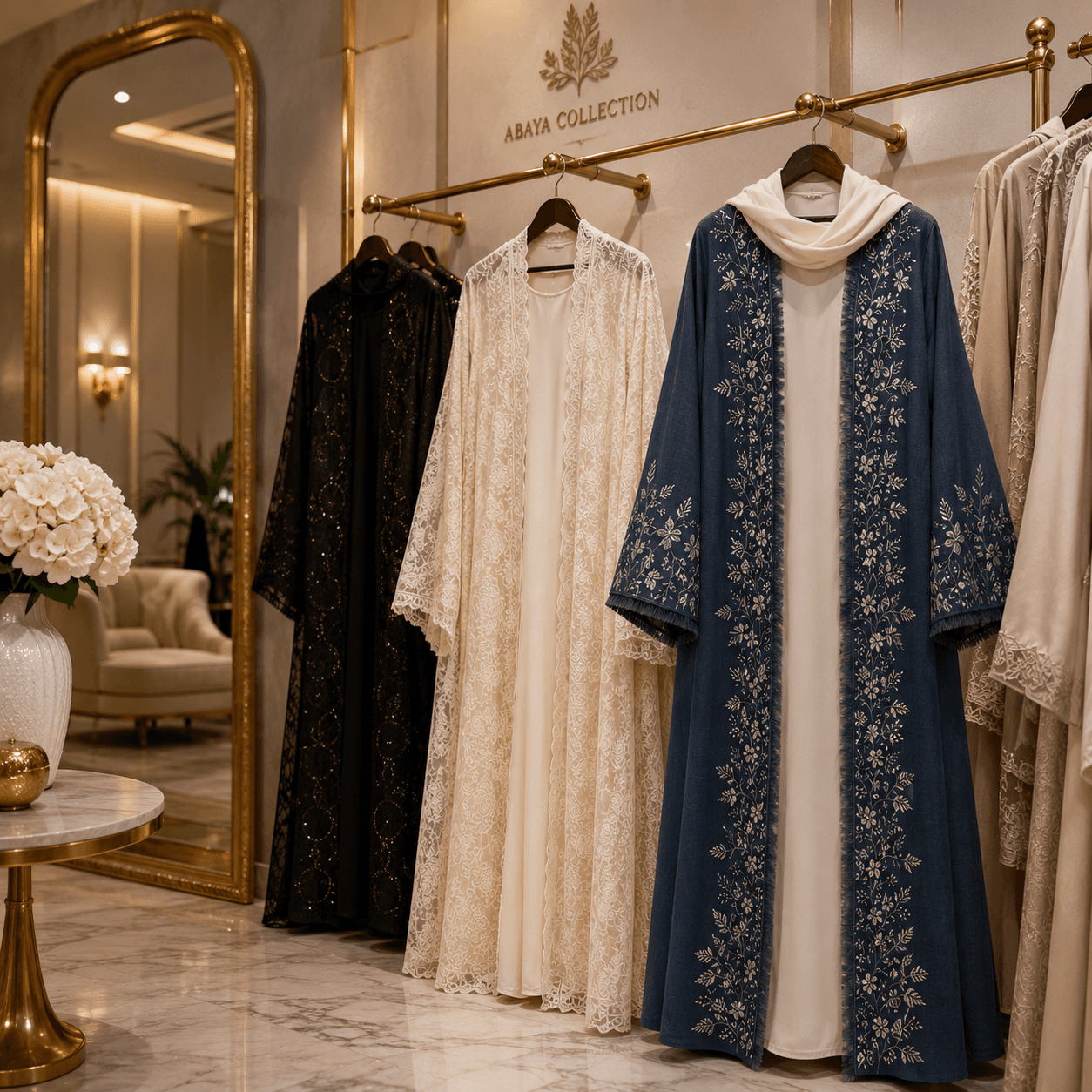 HAYA Legacy abaya on display