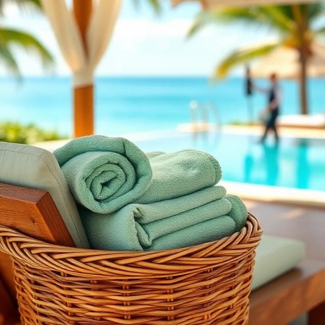 HAYA Linen Essentials poolside towels