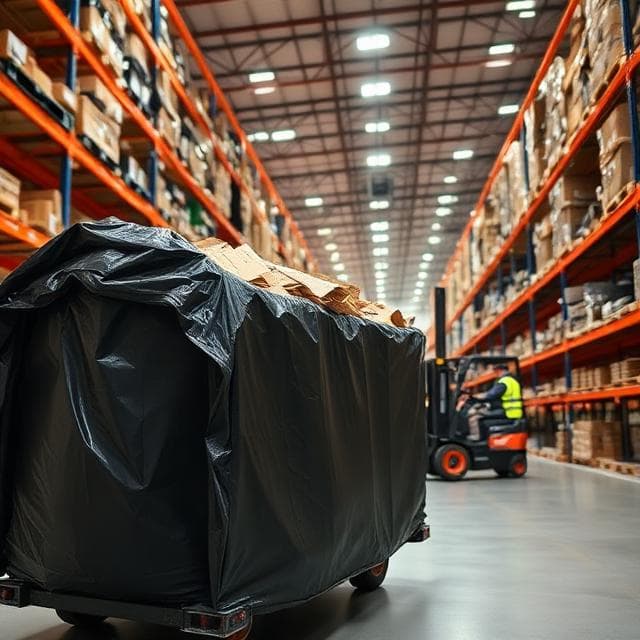 HAYA TitanBags heavy-duty liner in a warehouse